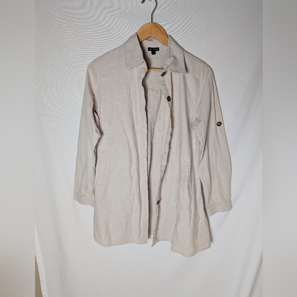Coco + Carmen Light Tan Trench Coat Size S/M With Pockets